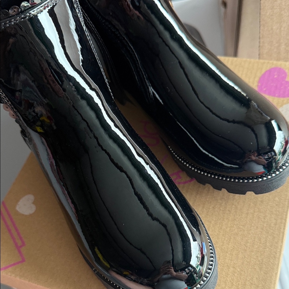 Pacifica Shiny Black Kids Boots